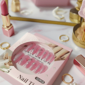 Luxury Pink Nail Tips Set – 12 Pcs